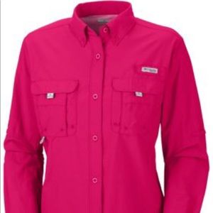 Bright pink Colombia PFG Shirt
